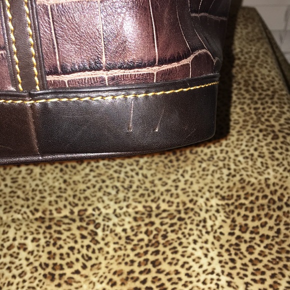 Dooney & Bourke Croco Leather 3pc Set DEFECT - Picture 6 of 8